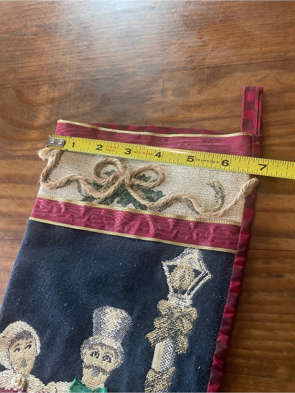 Vintage Christmas Victorian Tapestry Caroler Holiday Stocking Home Decor Unique